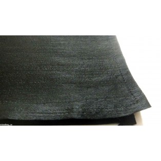 11.5" FAUX Raw Silk Polyester Black Pocket Square Handkerchief Men Classy Fashion